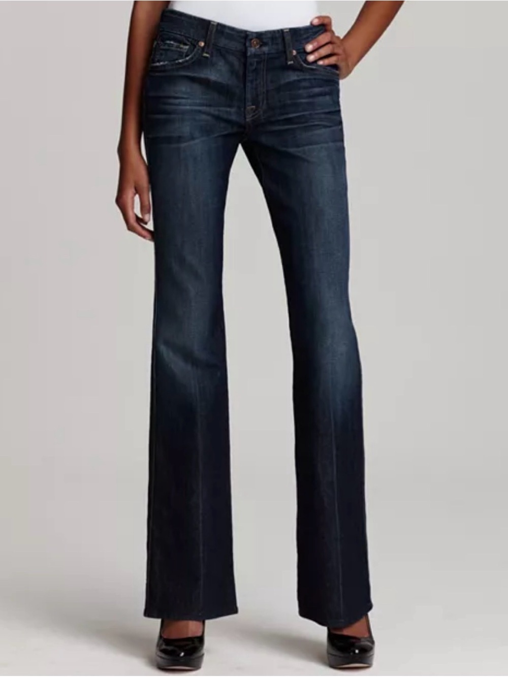 7 For All Mankind - Size 31 -  ‘A’ Pocket Mid Rise Flair Jean